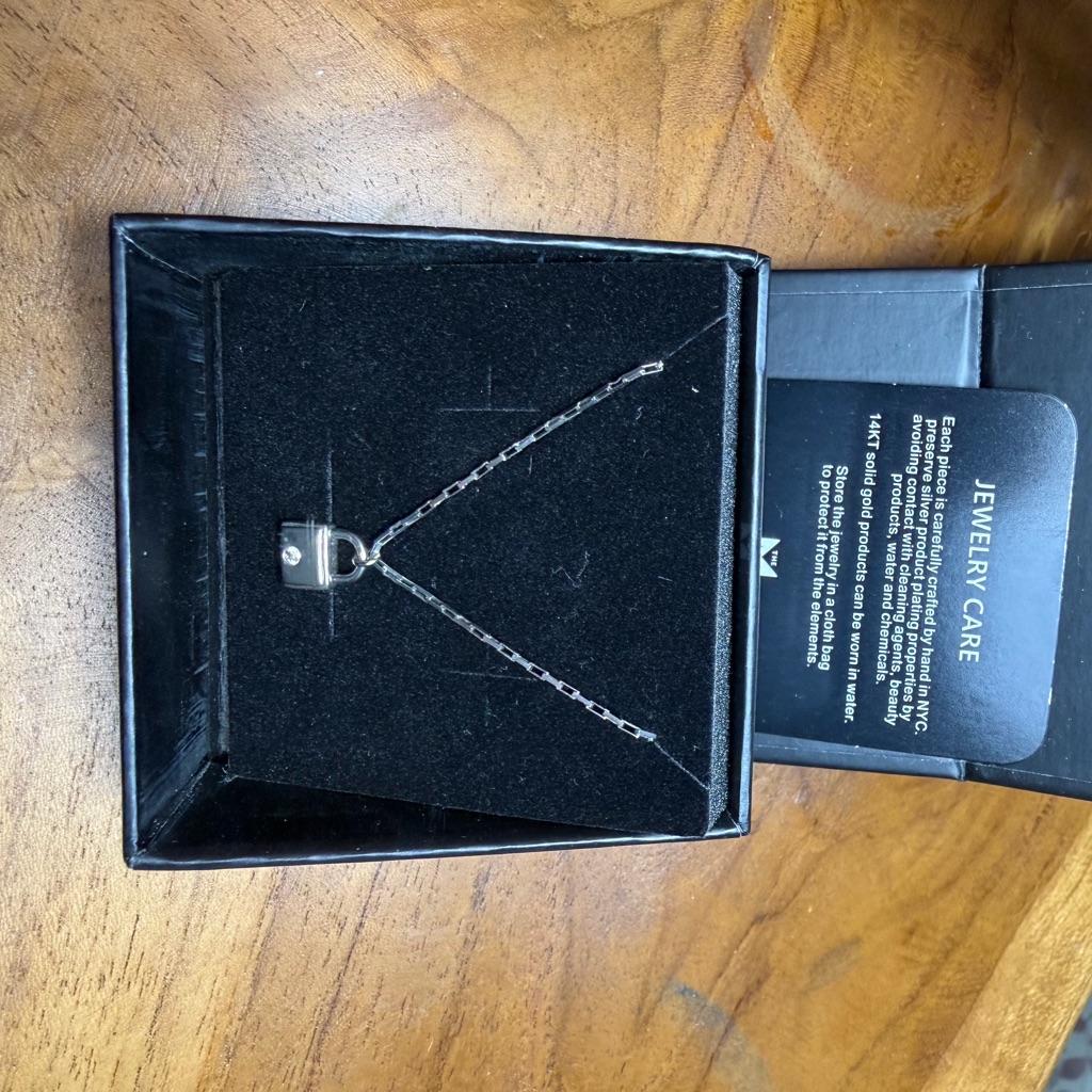 New In The Box Elegant Silver Necklace By The M Jewelers Ny 17”